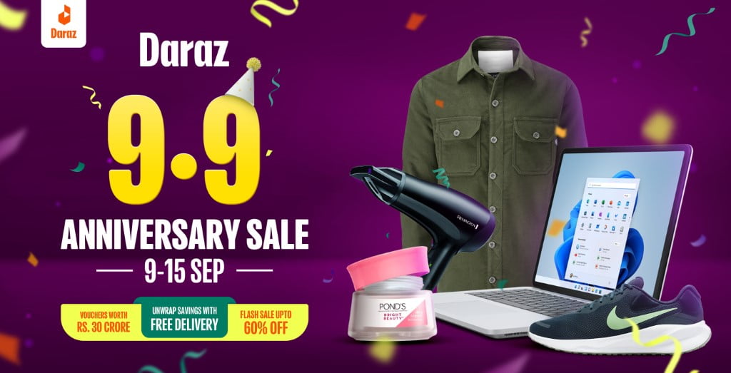 You are currently viewing Daraz celebrates 9 Years in Pakistan with the festive 9.9 Anniversary Sale packed with unmatched discounts and surprises