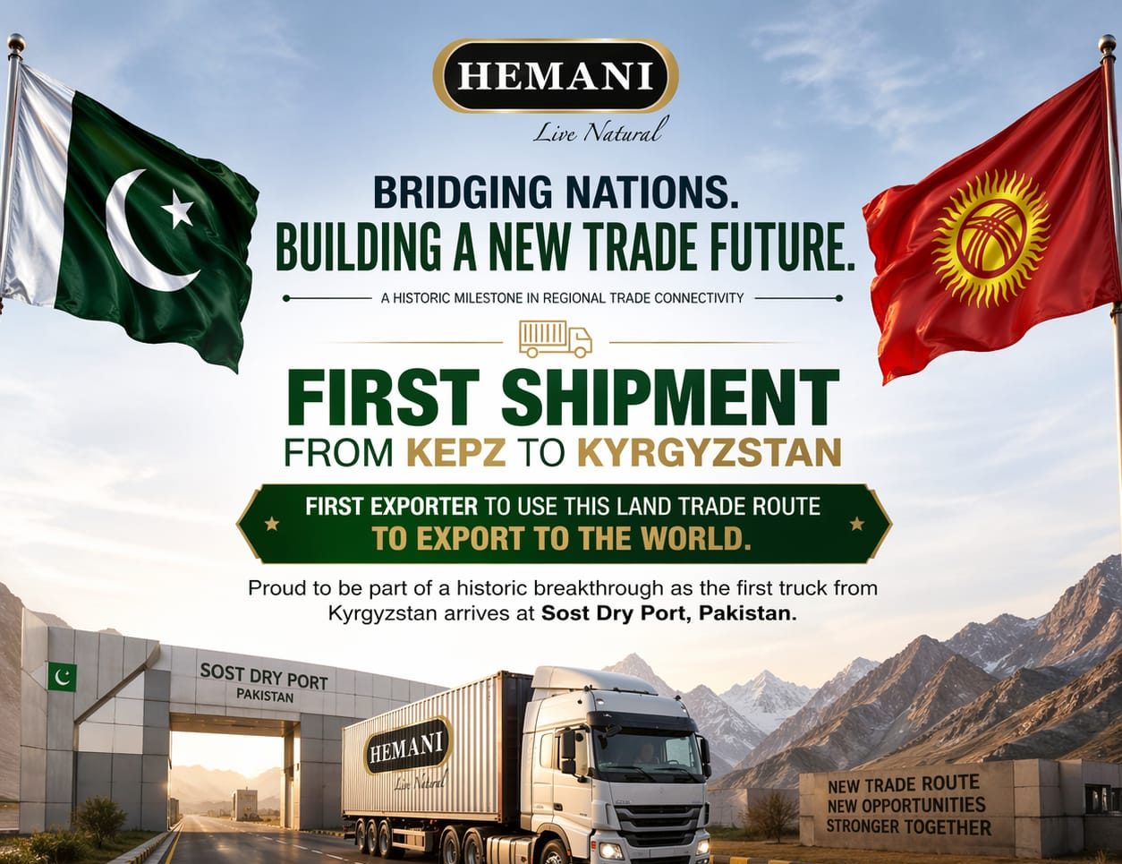 You are currently viewing Hemani announces transit breakthrough connecting Kyrgyzstan to Pakistan