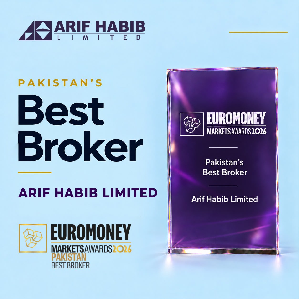 Arif Habib Limited named Pakistan’s best broker at the Euromoney Markets Awards 2026