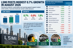 Read more about the article LSMI posts modest 0.7% growth in August as petroleum and auto sectors support output